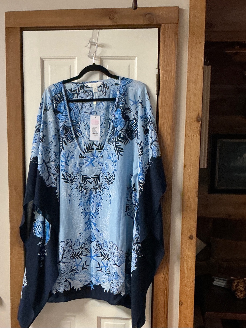 Lilly Pulitzer Maryal coverup NWT L/XL. BonaireBlue Just a Little Koi